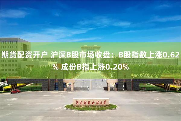 期货配资开户 沪深B股市场收盘：B股指数上涨0.62% 成份