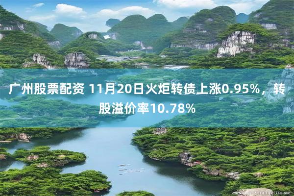 广州股票配资 11月20日火炬转债上涨0.95%，转股溢价率